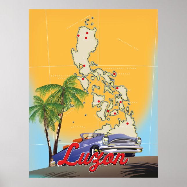 Luzon Philippines Travel-affisch Poster (Framsidan)
