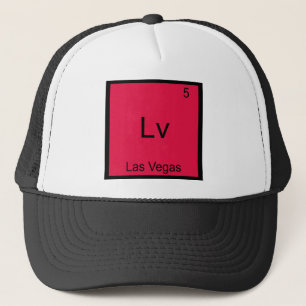 Lv - Las Vegas City Kemiskt Element Symbol T-shirt Truckerkeps