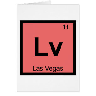 Lv - Las Vegas Nevada Kemisk Periodiska Systemet Hälsningskort