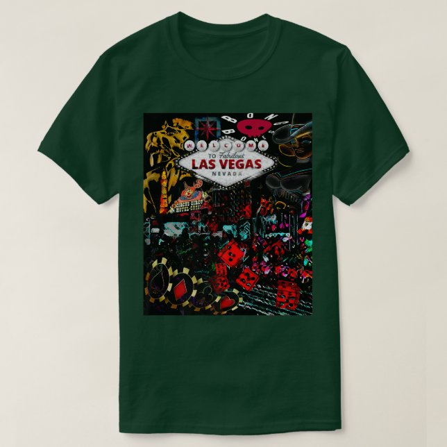 LV Nightlife Disted Design Bong Bones Apparatur T Shirt (Design framsida)