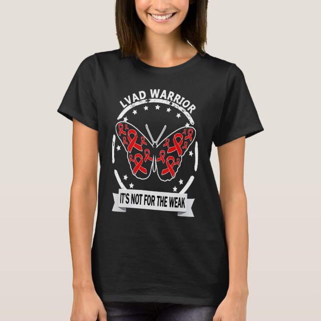 LVAD Warrior Red ribbon Day inspiration T Shirt (Framsida)