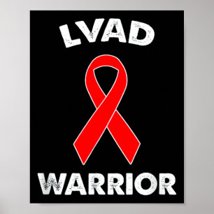 Lvad Warriortee Röda bandets dag kläder Lvad  Poster