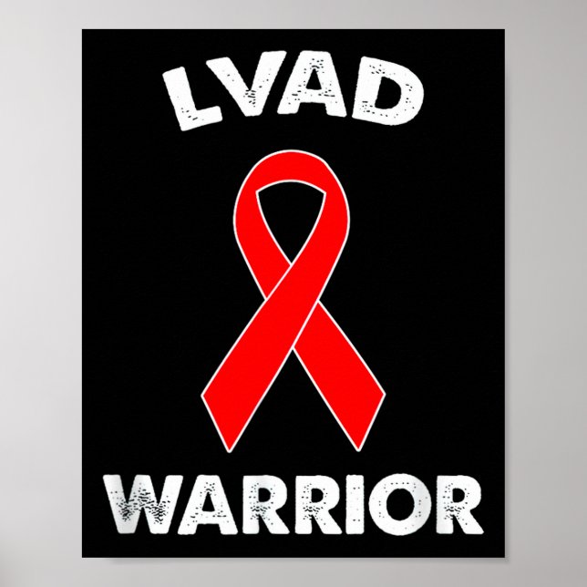 Lvad Warriortee Röda bandets dag kläder Lvad  Poster (Framsidan)