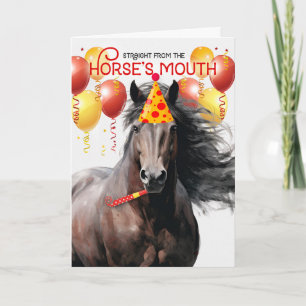 Lver Chestnut Horse Funny Birthday Kort