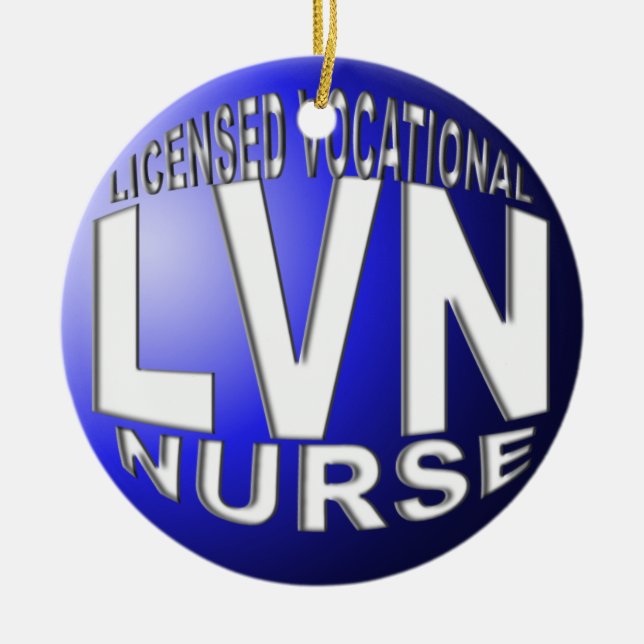 LVN BLUE BOLL CHRISTMAS ORNAMENT NURSE (Framsidan)