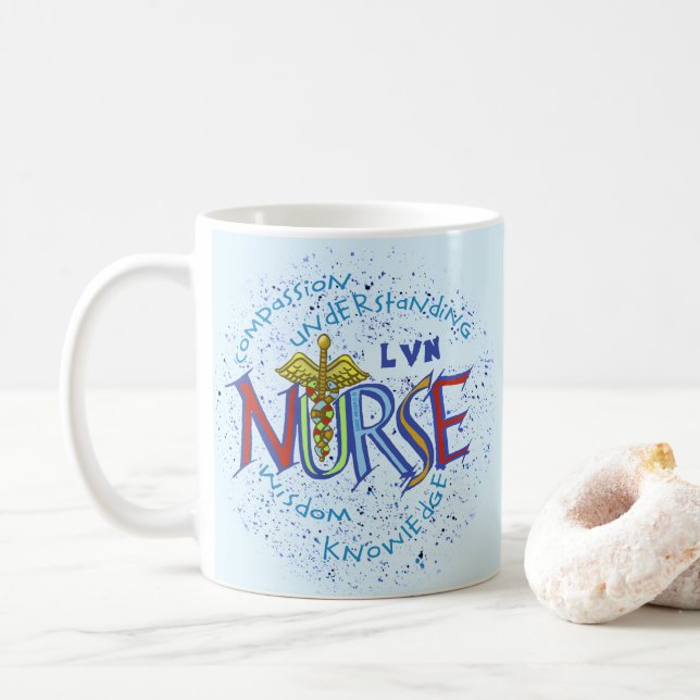 LVN Nurse Motto Kaffemugg (Med munk)