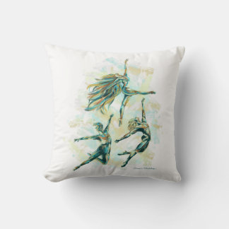 LW Ballet Ballet Dancers Pillow med blå Orange Kudde