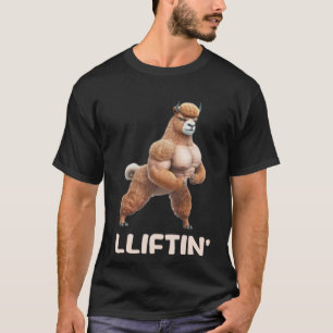Lwatin'Llama Weightlift Bodybuilding Gym Fitn T Shirt