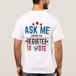 LWV frågar mig hur man registrerar sig för att rös T Shirt