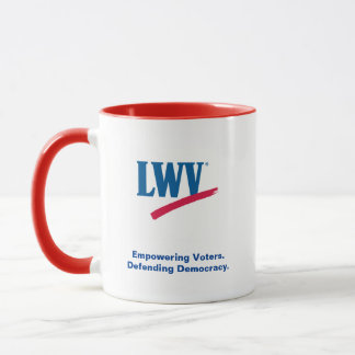 LWV kaffe mugg med röd accent