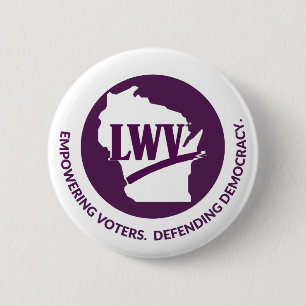 LWV Wisconsin logoknapp - vit bakgrund Knapp