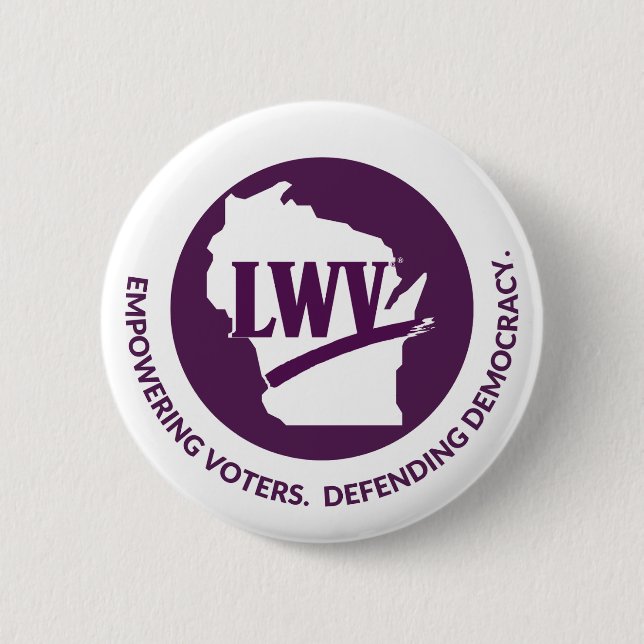 LWV Wisconsin logoknapp - vit bakgrund Knapp (Framsida)