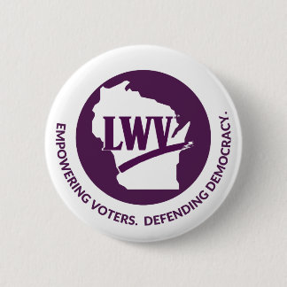 LWV Wisconsin Logotyp-knapp - vit bakgrund Knapp