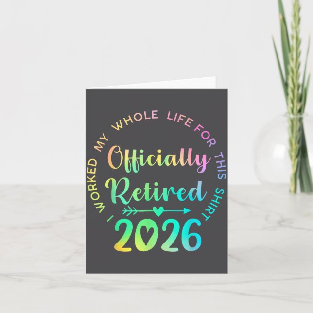Ly Retired 2026 Funny Retirement For Women  Kort (Framsida)