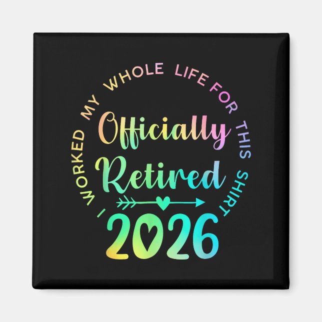 Ly Retired 2026 Funny Retirement For Women  Magnet (Framsidan)