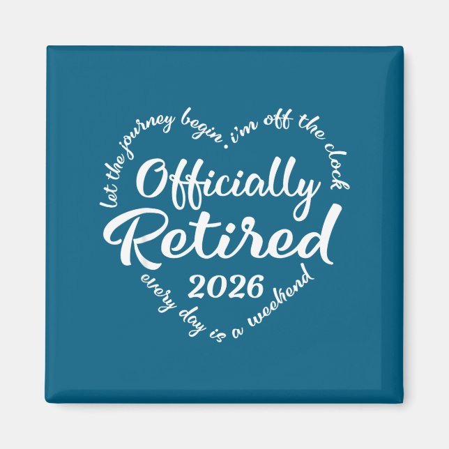 Ly Retired 2026 Hear For Women Retirement  Magnet (Framsidan)