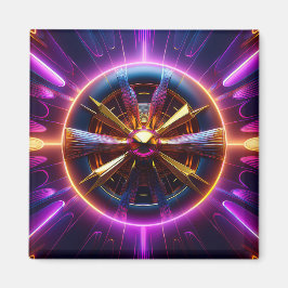 Lyapunov Fractal Manipulated Dekorativ kudde Magnet