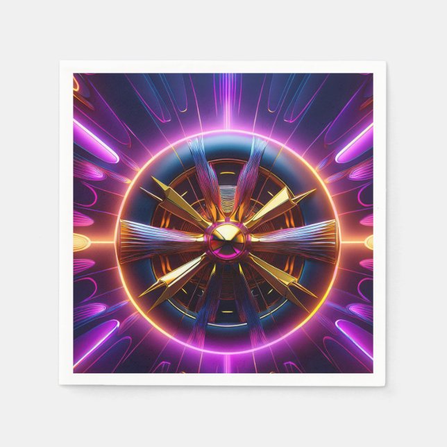 Lyapunov Fractal Manipulated Napkin Pappersservett (Framsidan)