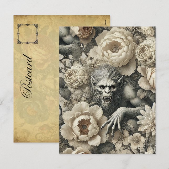 Lycanthropic Splendor - gotiic Victorian Helg Vykort (Fram/baksida)