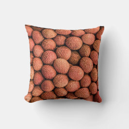 Lychee eller Litchi-frukttegan och vegetariska gåv Kudde