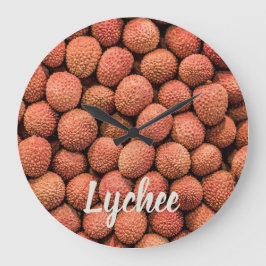 Lychee eller Litchi-frukttegan och vegetariska gåv Stor Klocka