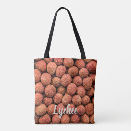 Lychee eller Litchi-frukttegan och vegetariska gåv Tygkasse