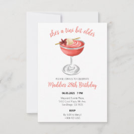 Lychee Martini Birthday-inbjudan Tack Kort