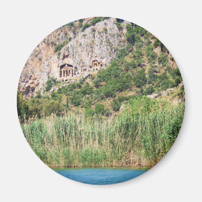 Lycian Sten Grav, Dalyan, Turkiet Magnet (Framsidan)