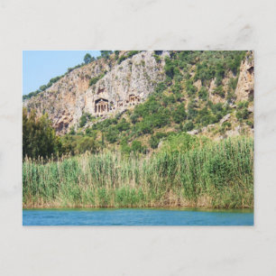 Lycian Sten Grav, Dalyan, Turkiet Vykort
