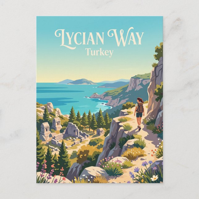 Lycian Way Turkiet Vykort (Framsida)