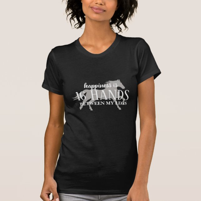 Lycka är 16 HÄNDER mellan mitt Ben T-Shirt (Framsida)
