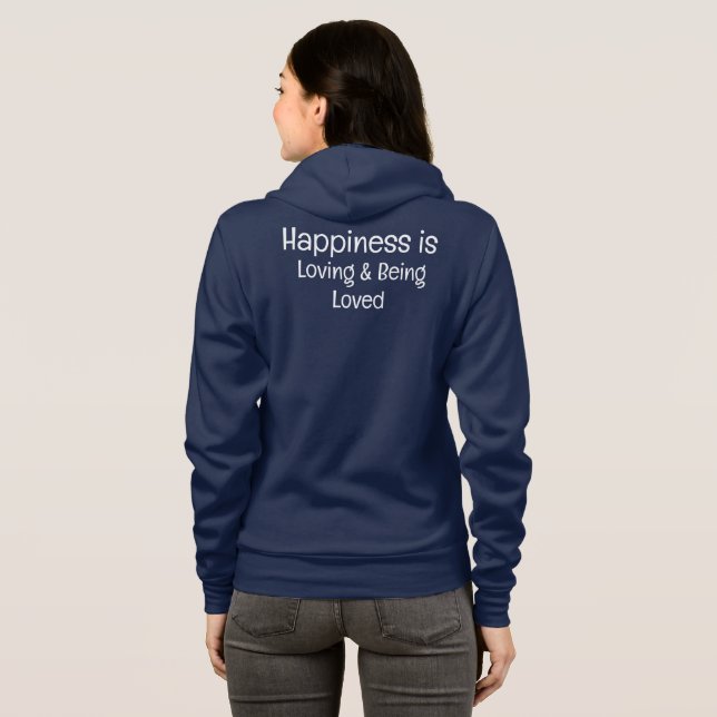Lycka är att Älska och Bli Älskad T-Shirt (Hel baksida)