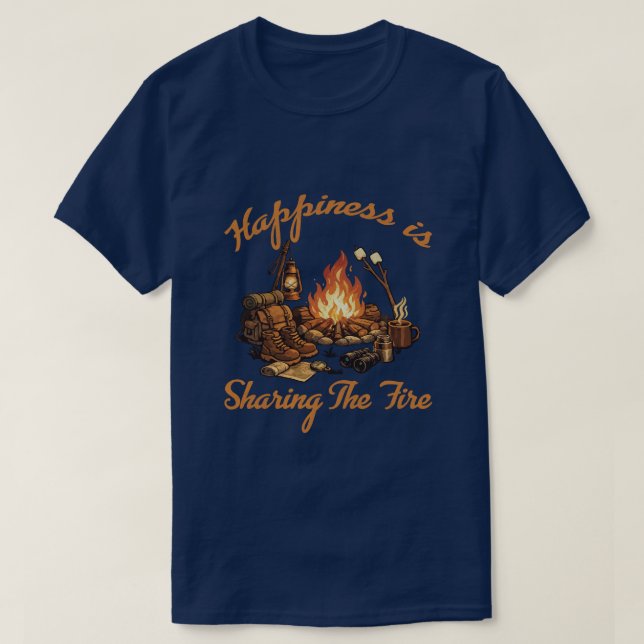 Lycka är att dela elden t shirt (Design framsida)