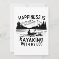 Lycka är att Kajaka Med min Hund Utomhus Campin