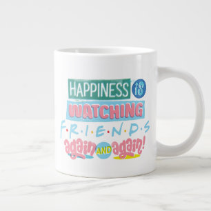 Lycka är att titta på FRIENDS™ igen och igen Jumbo Mugg