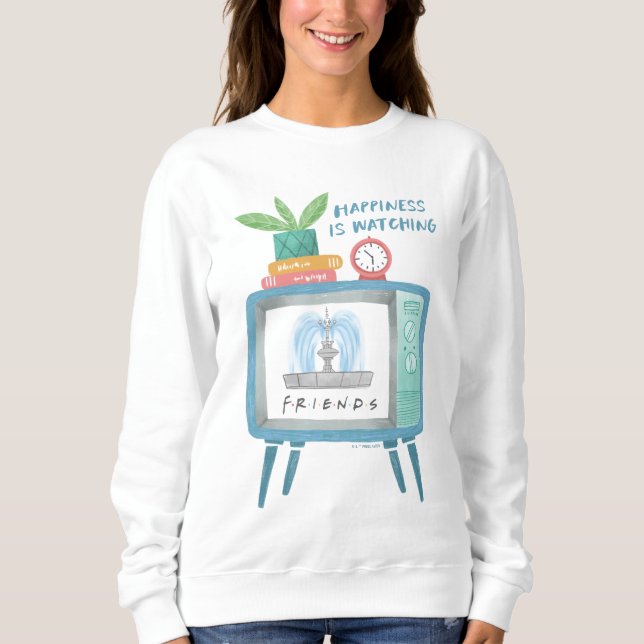 Lycka är att titta på Vänner T Shirt (Framsida)