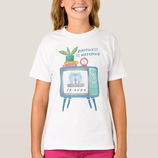 Lycka är att titta på Vänner T Shirt (Framsida)