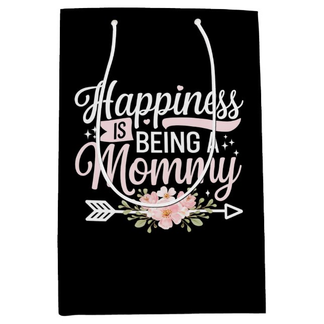 Lycka är att vara en Mamma Blommig Mors Dag (Framsidan)