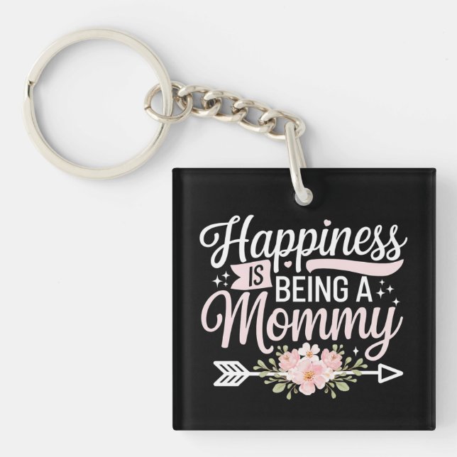 Lycka är att vara en Mamma Blommig Mors Dag (Framsidan)