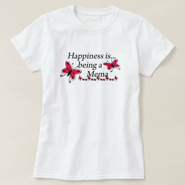 Lycka är att vara en Mema FJÄRIL Tee (Design framsida)