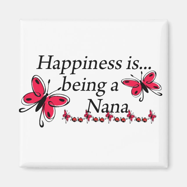 Lycka är att vara en NANNA FJÄRIL Magnet (Framsidan)