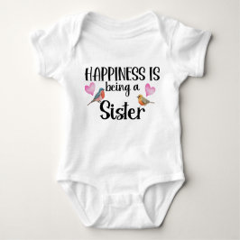 Lycka är att vara en syster/syskon Present Ny bebi T Shirt