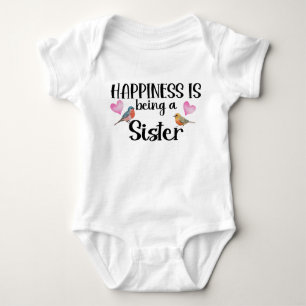 Lycka är att vara en syster/syskon Present Ny Bebi T Shirt