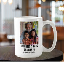 Lycka är att vara farfar till Namn Familjefoto 