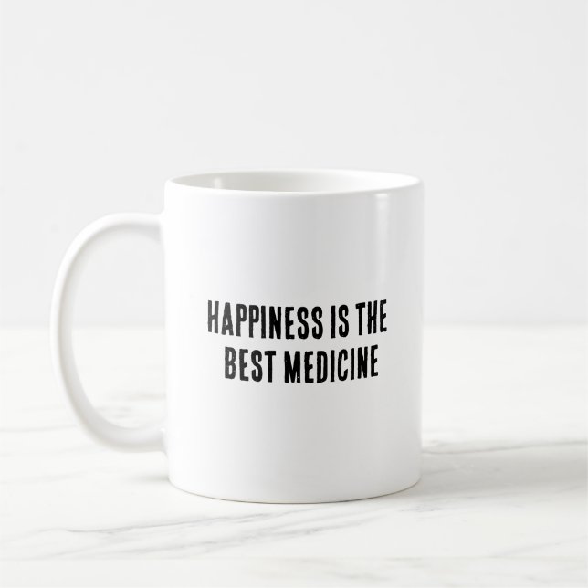 Lycka är den bästa medicinen kaffemugg (Vänster)