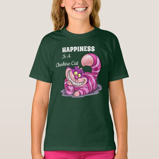 Lycka Är En Cheshire-Katt T-Shirt (Framsida)