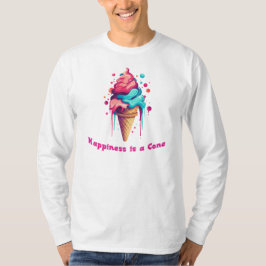 Lycka är en Cone för iskräm T Shirt