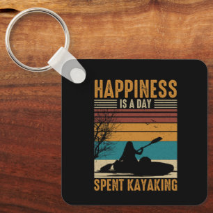 Lycka är en dag spenderad på Kayaking Nyckelring
