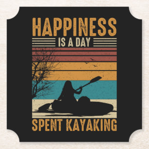 Lycka är en dag spenderad på Kayaking Underlägg Papper