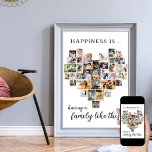 Lycka är en familj som denna Hjärtformade samling Poster<br><div class="desc">Skapa din egen personlig poster med 36 av dina favoritfoton och din familj namn. Fotomallen är utformad för att skapa en fotokollage i form av ett kärlek-hjärta och visa bilder i en blandning av porträtt, liggande och fyrkantiga instrumentformat. Designen har en vit bakgrund och en handskriven skripttypografi för elegant. Ordalydelsen...</div>